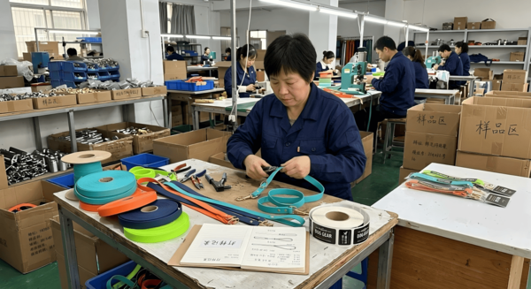 custom branded biothane dog leash sampling process